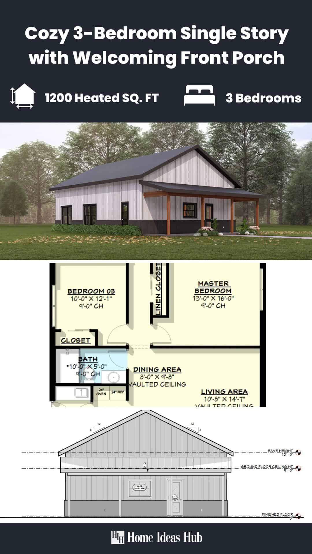 Cozy 3-Bedroom Single Story with Welcoming Front Porch
