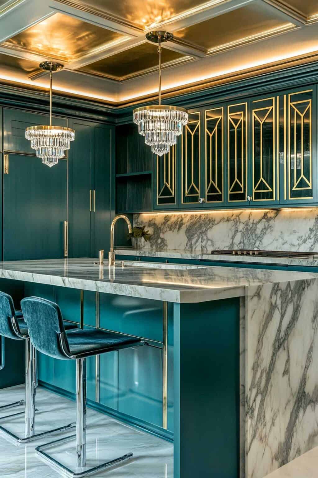 35 Art Deco Kitchen Ideas That'll Make You Feel Like Gatsby
